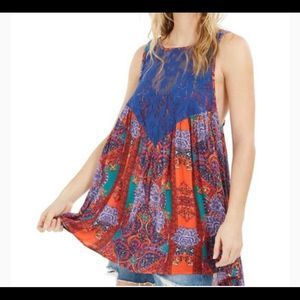Free People Count Me In Trapeze Mini Dress $88